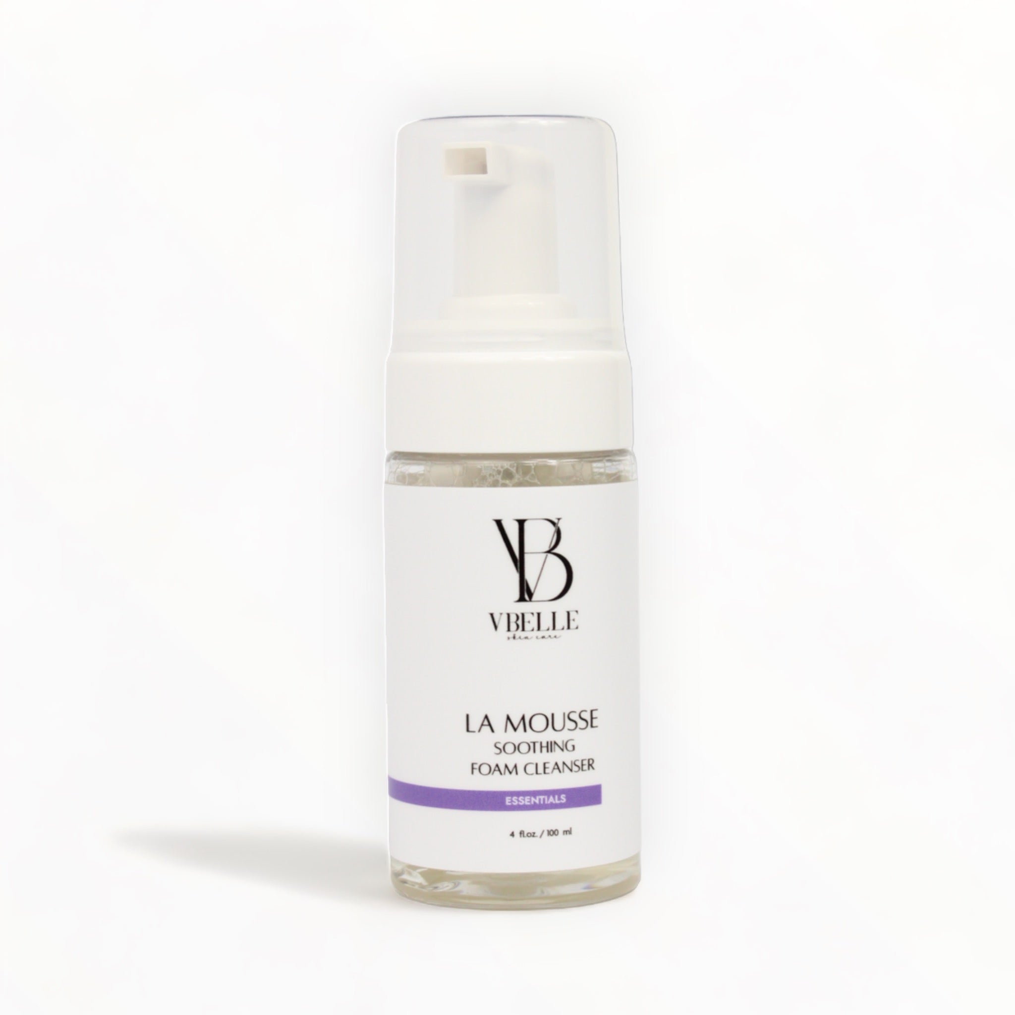 Organic La Mousse Soothing Foam Cleanser 4 fl oz airless pump bottle with a white background