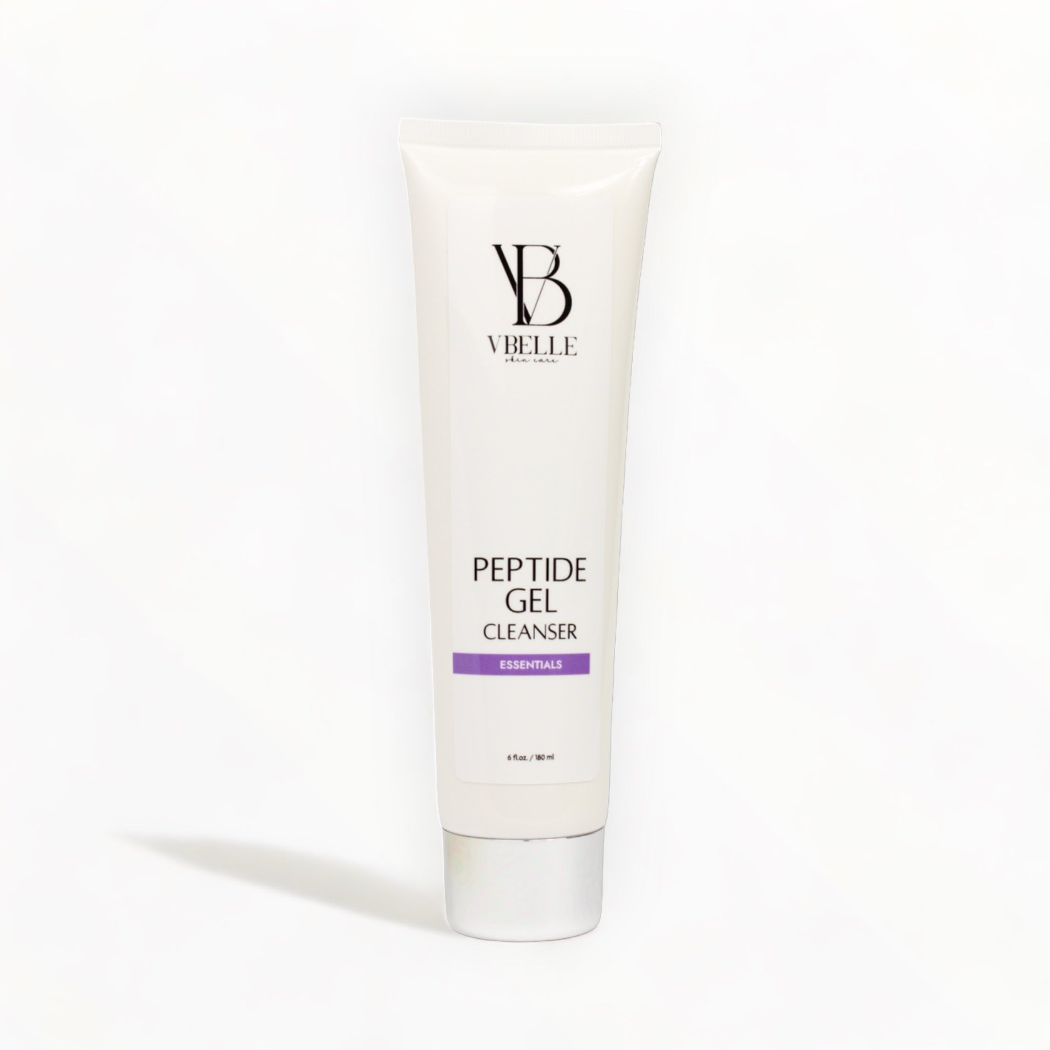 tube of peptide gel cleanser with multi color background